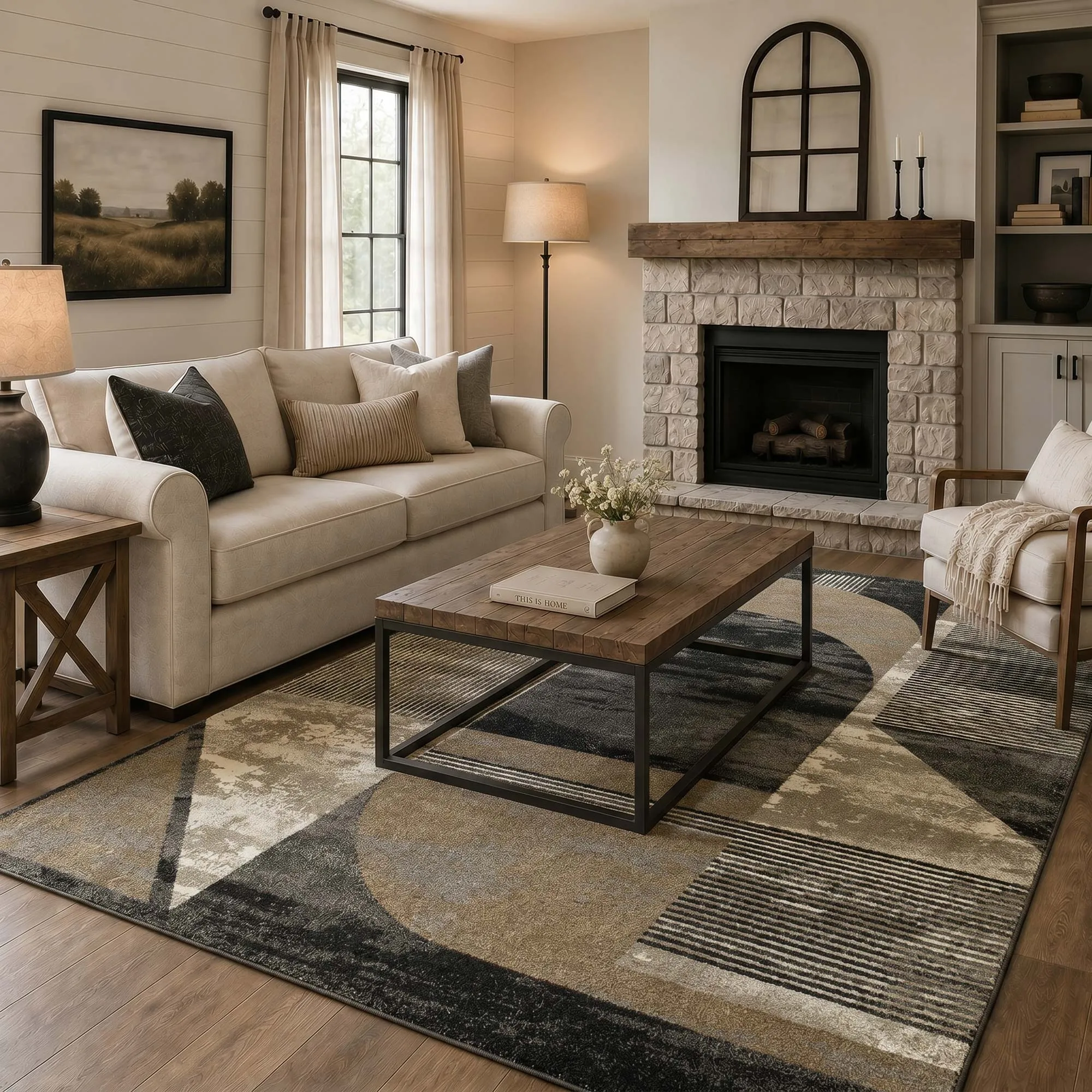 Mobi Modern Geometric Rug
