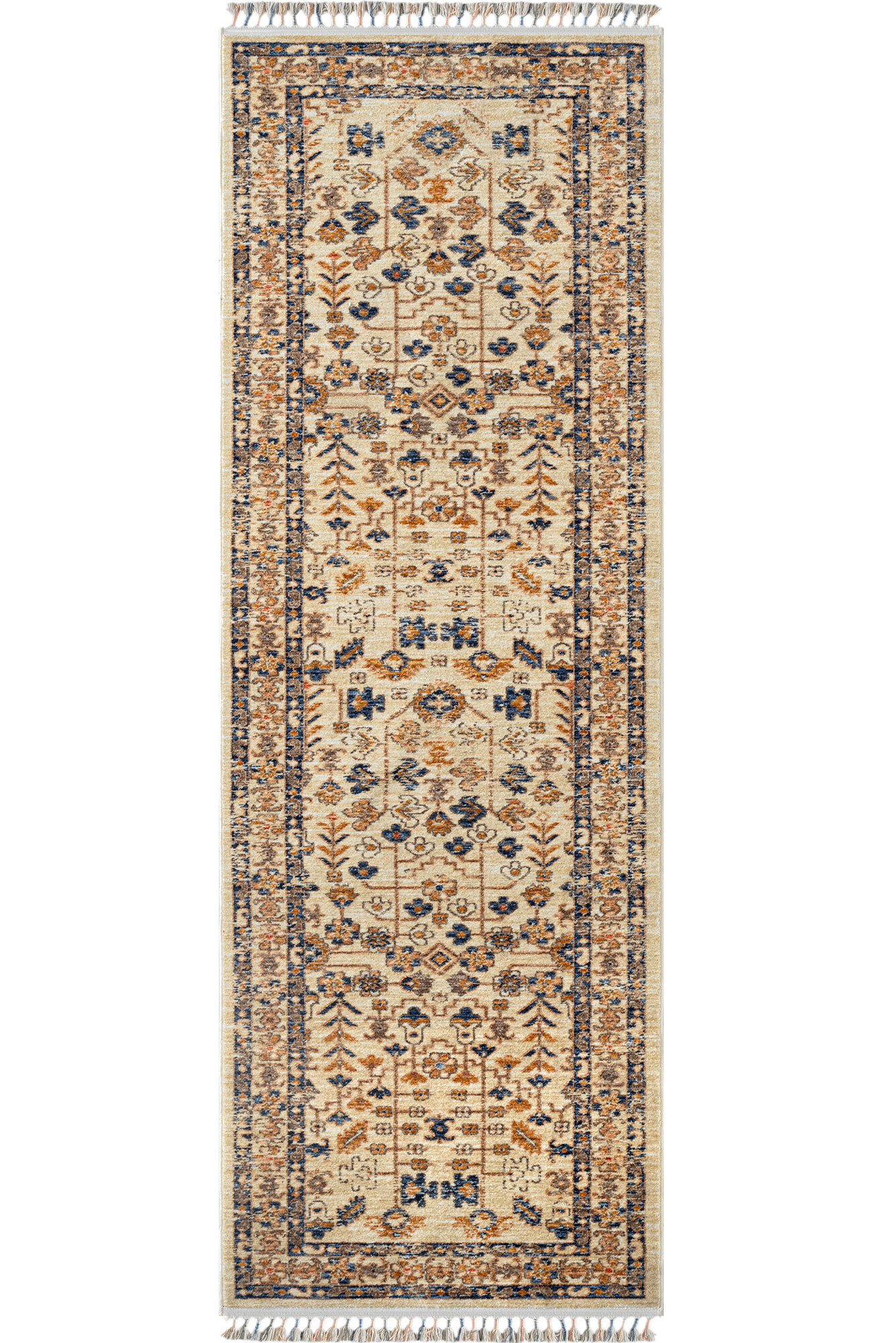 Large View Opal Traditional Floral Border Rug