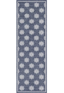 Ambient Navy Floral Outdoor Rug
