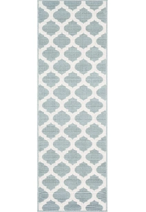 Ambient Teal Trellis Outdoor Rug