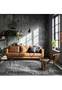 Galaxy Contemporary Grid Rug