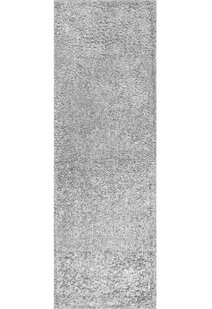 Luis Plain Grey Shaggy Rug