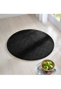 Plush Plain Black Rug