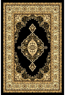 Atlanta Classic Medallion Black Rug