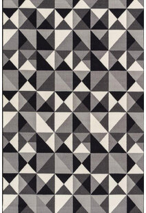 Atlanta Geometric Triangle Grey Rug