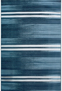 Atlanta Blue Modern Striped Rug