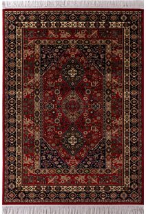 Afghan Traditional Red Border Rug