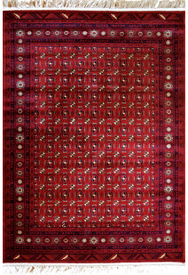Red Afghan Tribal Medallion Rug