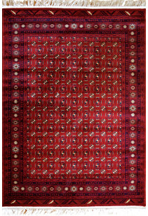 Red Afghan Tribal Medallion Rug