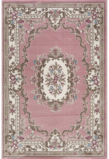 Abbie Pink Aubusson Floral Rugs