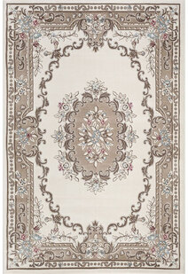 Abbie Cream Aubusson Floral Rugs
