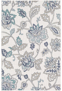Ambient Floral Ivory Outdoor Rug