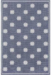 Ambient Navy Floral Rug AO339-B