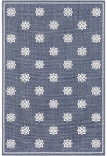 Ambient Navy Floral Outdoor Rug