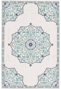 Ambient Ivory Floral Outdoor Rug