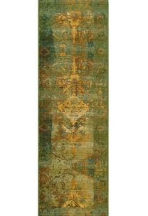 Aperto Transitional Green Rug(Size 300 x 80cm) RUNNER