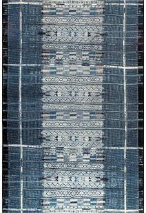 Aperto Blue Tribal Rug APE821-B