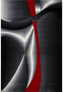 Aria Black Modern Abstract Rug