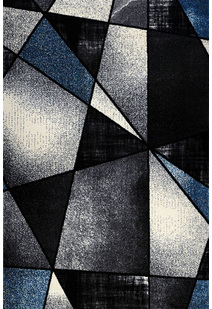 Aria Blue Modern Geometric Rug