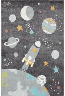 Candy Kids Space Rocket Rug