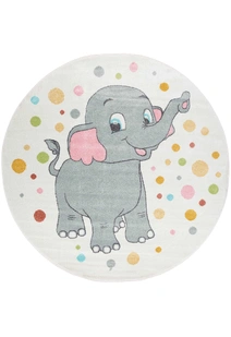 Candy Elephant Kids Rug CAN3333-W