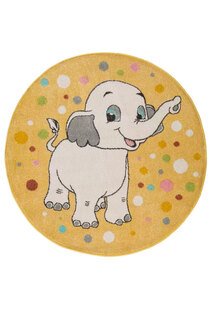 Candy Elephant Kids Round Rug