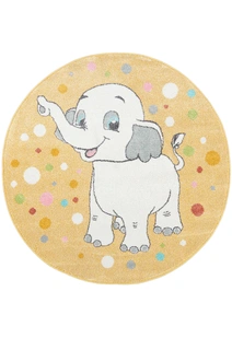 Candy Elephant Kids Round Rug