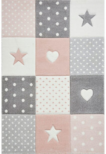 Charlie Hearts & Stars Kids Rug
