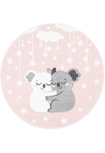 Charlie Cute Koala Hug Kids Rug(Size 133 x 133cm) ROUND