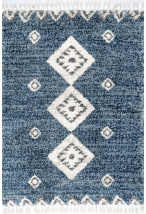 Charles Blue Moroccan Shaggy Rug