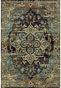 Danny Navy Classic Medallion Rug