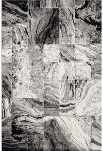 David Black Marble Pattern Rug
