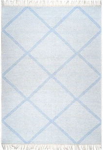 Dhurrie Blue Flatweave Wool Rug