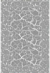 Dylan Grey Greek Key Border Rug