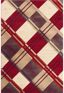 Eliza Carved Tartan Pattern Rug