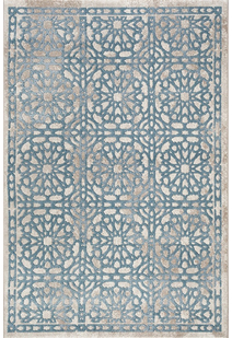 Fabian Damask Blue Rug