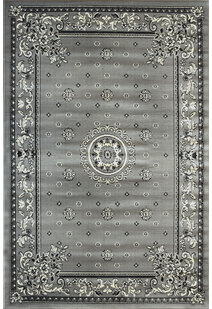 Gil Traditional Grey Medallion Rug