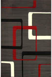 Gil Modern Grey Geometric Rug