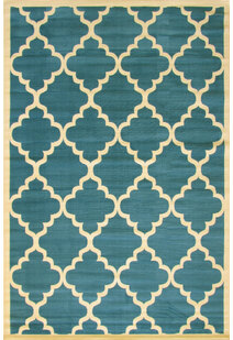 Gil Modern Blue Trellis Rug