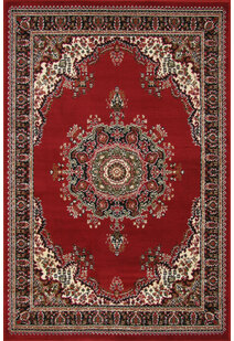 Gil Red Traditional Medallion Rug