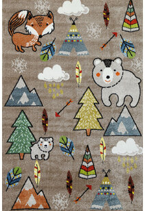 Hello Forest Animal Kids Rug