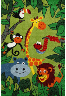 Hello Kids Jungle Animals Rug
