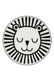 Hello Round Lion Face Kids Rug