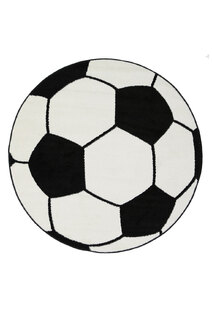 Hello Round Soccer Ball Kids Rug