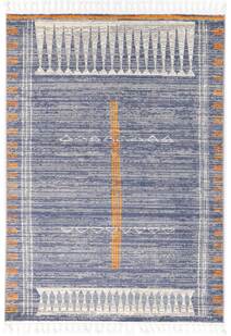 Inti Blue Moroccan Fringed Rug