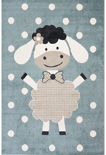 Kade Blue Sheep Kids Rug