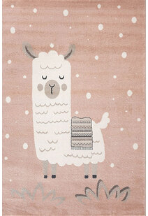 Kade Llama / Alpaca Pink Kids Rug