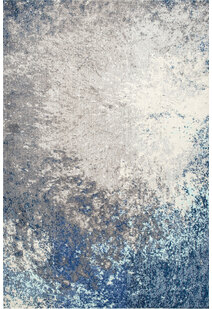 Kara Modern Blue Abstract Rug