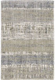 Kupa Beige Striped Shaggy Rug