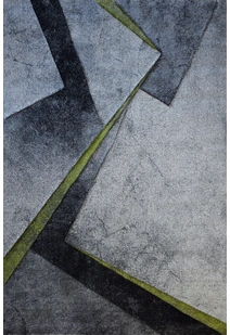 Lucia Green Modern Abstract Rug